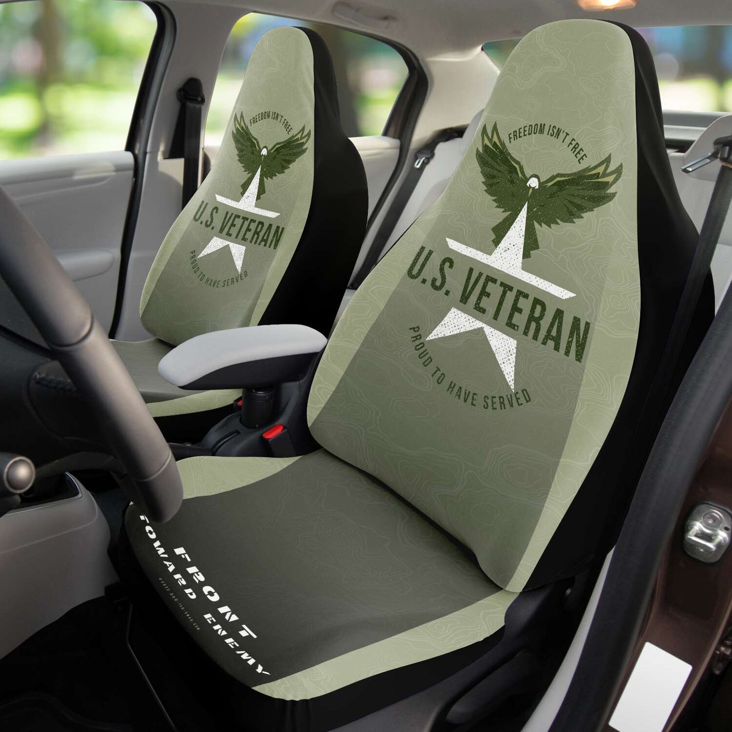 Freedom Isn't Free-Eagle Vehicle Seat Cover