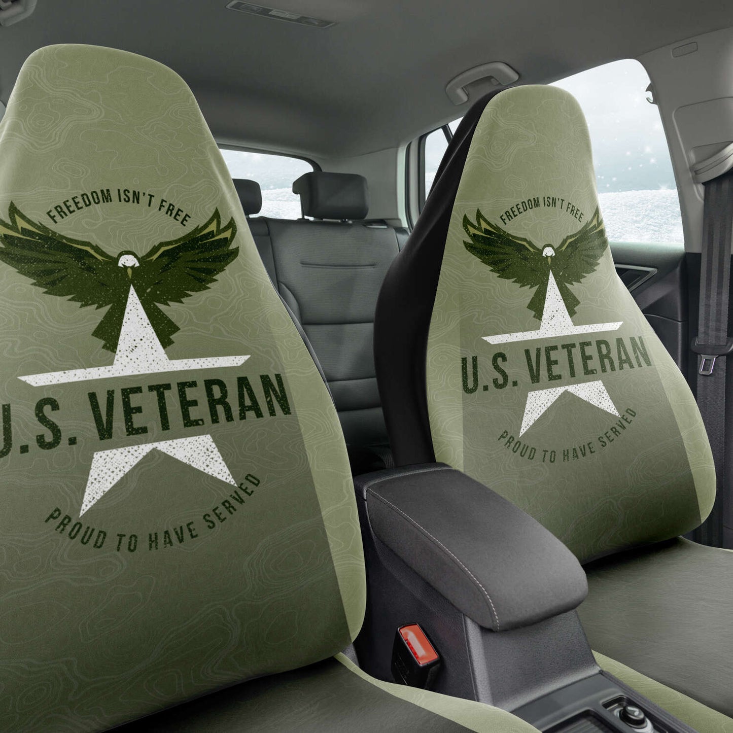 Freedom Isn't Free-Eagle Vehicle Seat Cover