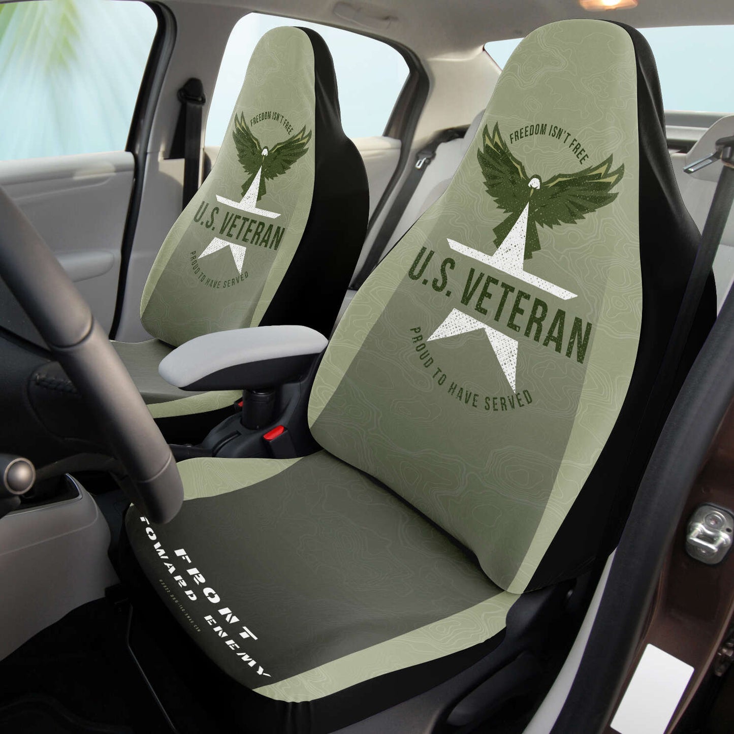 Freedom Isn't Free-Eagle Vehicle Seat Cover