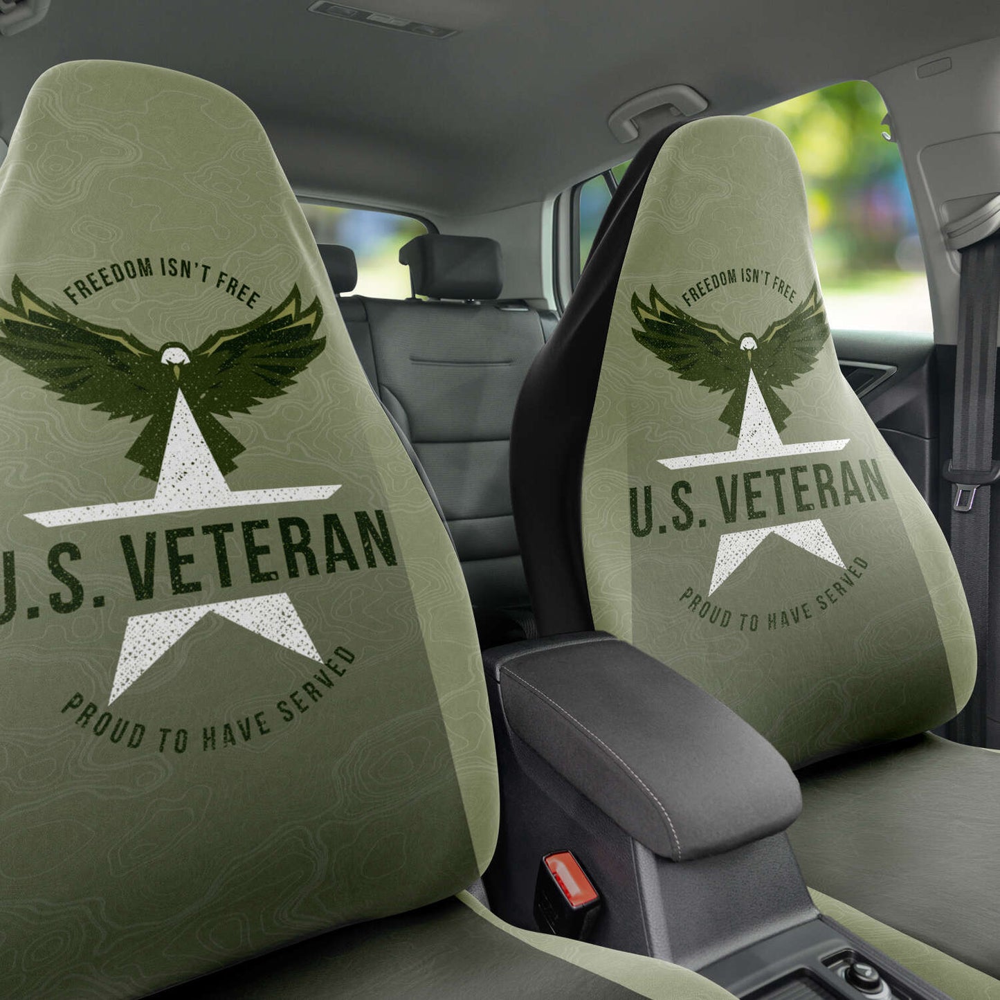 Freedom Isn't Free-Eagle Vehicle Seat Cover