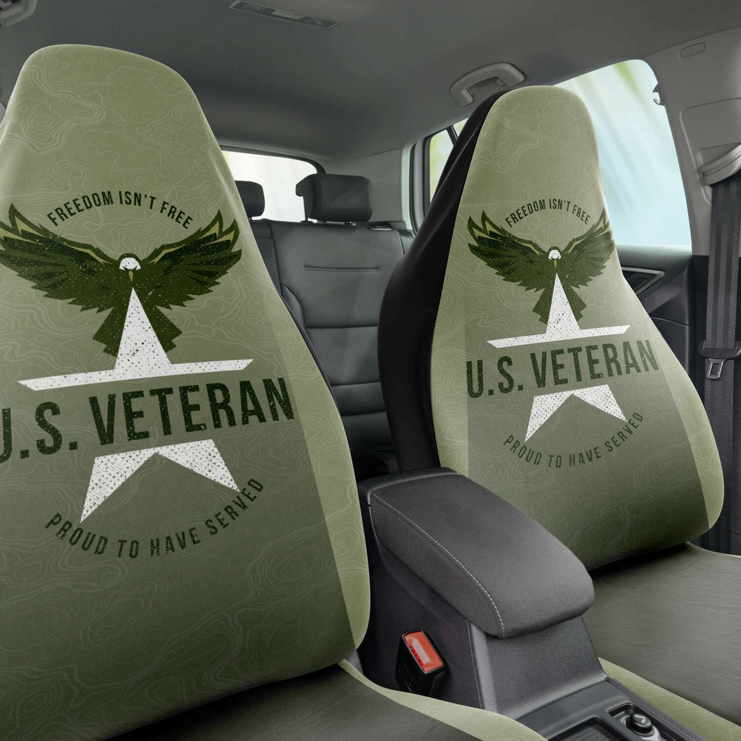 Freedom Isn't Free-Eagle Vehicle Seat Cover