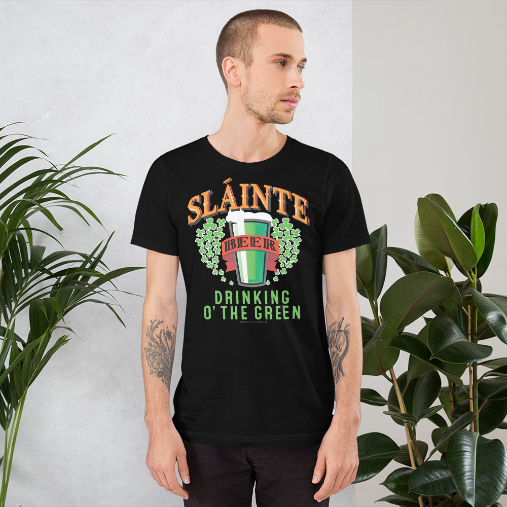 Fun Irish T-Shirt - Drinking O' The Green for St. Patricks Day